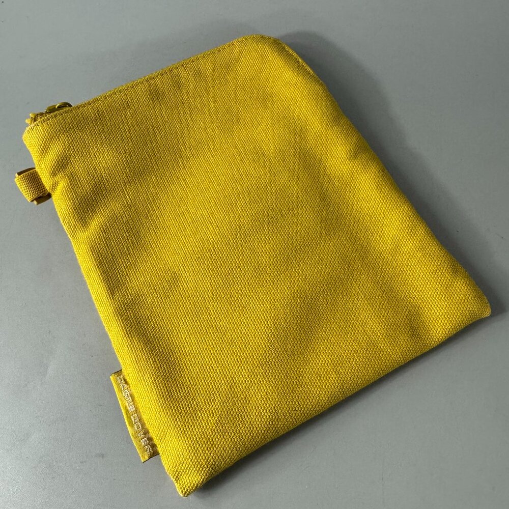Dagne Dover Mustard Cotton Pouch/Organizer